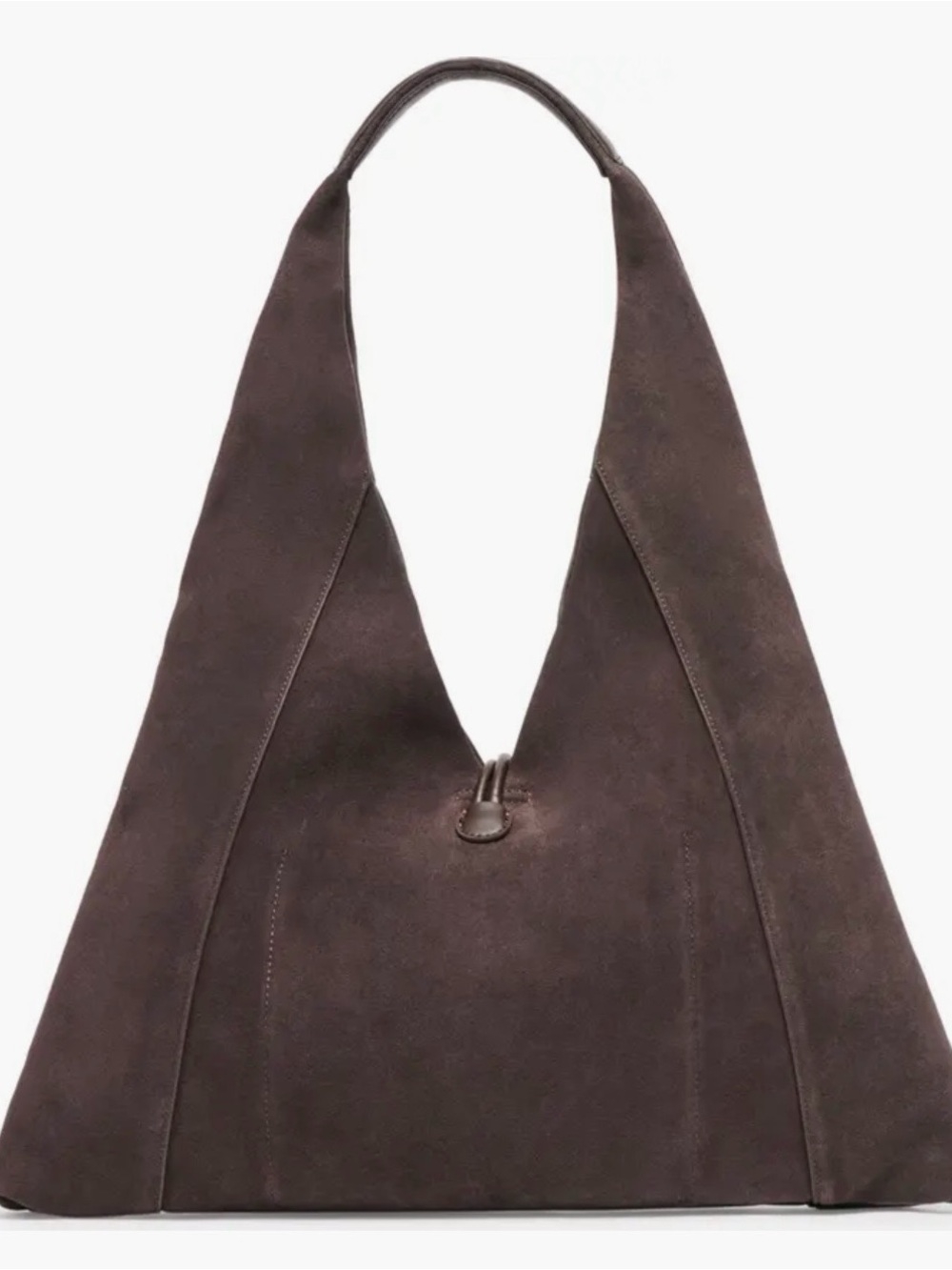 Dolce Vita Malin Brown Suede Hobo Bag with Gold Accent NWT - Picture 2 of 11